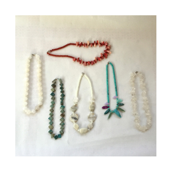 COLLANA IN PIETRA NATURALE 6 PEZZI ASSORTITI