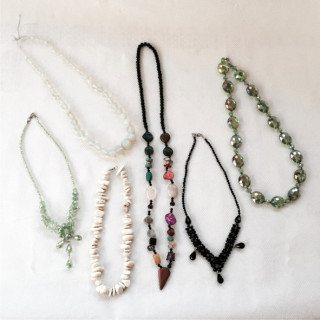 COLLANA PIETRA NATURALE E SEMICRISTALLI 6 PEZZI