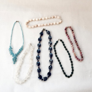 COLLANA PIETRA NATURALE E SEMICRISTALLI 6 PEZZI
