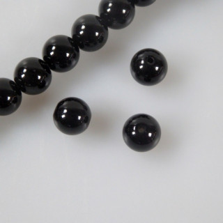 GRANI IN VETRO NERO Ø 8 mm 50PEZZI