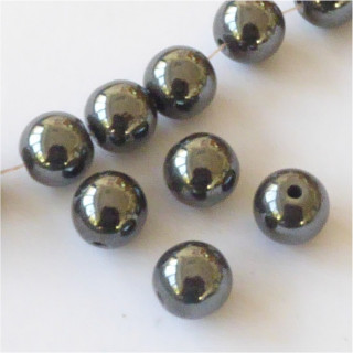 GRANO IN EMATITE DIAM.8mm IN FILO DA 50 PEZZI