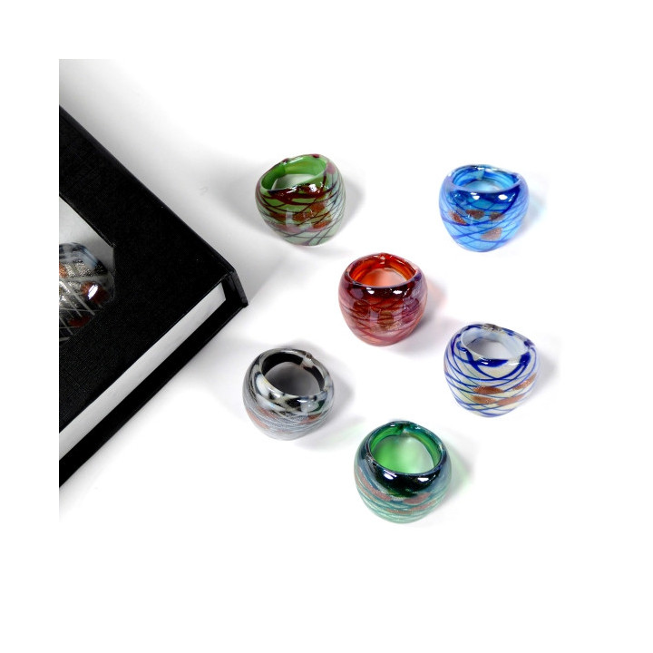 ANELLO IN VETRO COLORATO