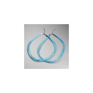 COLLANA  MULTIFILO DA 10 FILI AZZURRO
