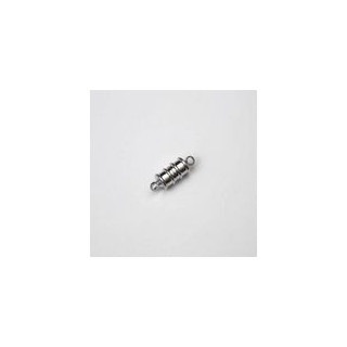CHIUSURA PER COLLANA IN ZAMA CALAMITA TUBOLARE 17x6 mm NICHELATA