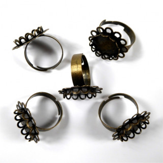 ANELLI DA COMPLETARE TONDO COLORE BRONZO interno Ø 16mm esterno 22mm