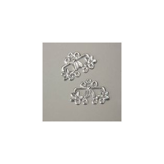 Base per Orecchini, Pendente con Foglie e Fiori con 7 Anellini
