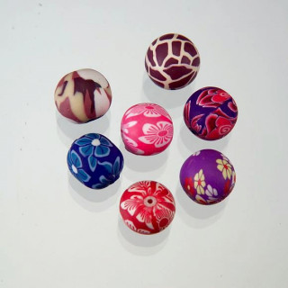 SFERA IN FIMO  COLORI ASSORTITI 18 mm