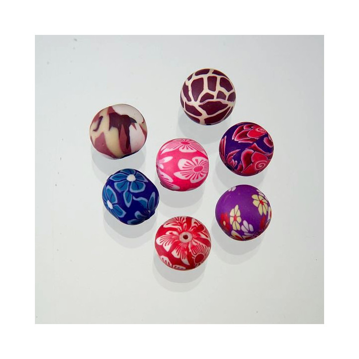 SFERA IN FIMO  COLORI ASSORTITI 18 mm