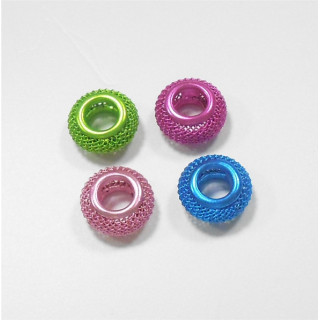 SFERA RETTINATA IN METALLO COLORI ASSORTITI  14 mm. Confezione da 50 PZ.