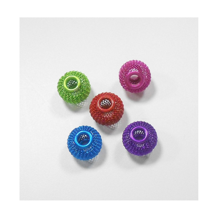 SFERA RETTINATA IN METALLO COLORI ASSORTITI  16 mm