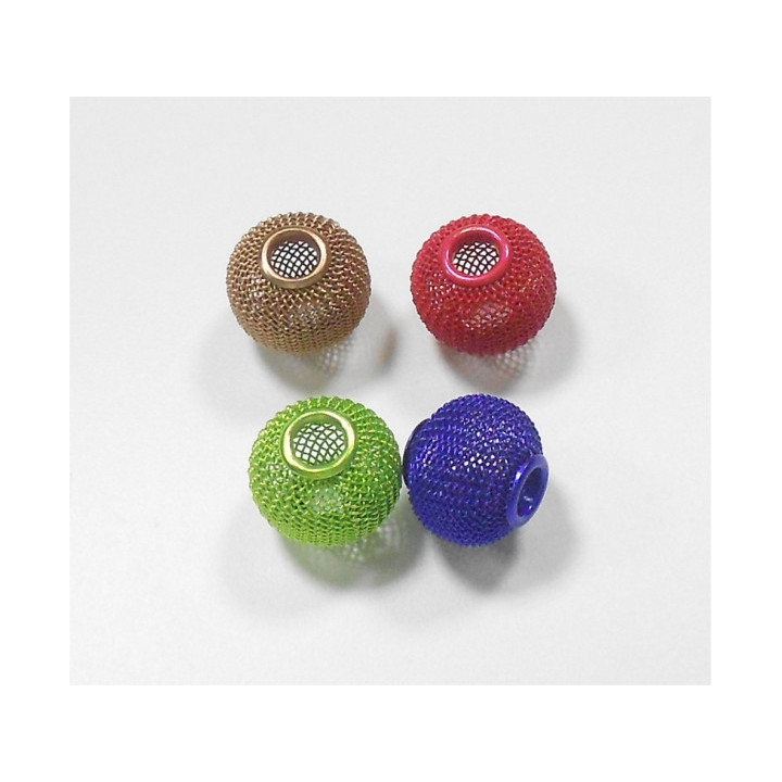 SFERA RETINATA IN METALLO COLORI ASSORITI 20 mm