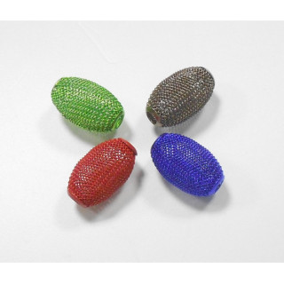OLIVA RETTINATA IN METALLO COLORI ASSORTITI  25x18 mm