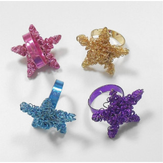 ANELLO STELLA DI FILO IN METALLO COLORI ASSORTIT 25 mm