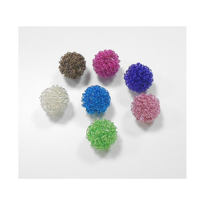 SFERA IN FILO DI METALLO COLORI ASSORTITI 14 mm