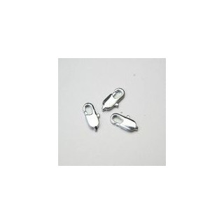 GANCETTO ARGENTATO CHIUSURA CATENE 14 mm RETTANGOLARE
