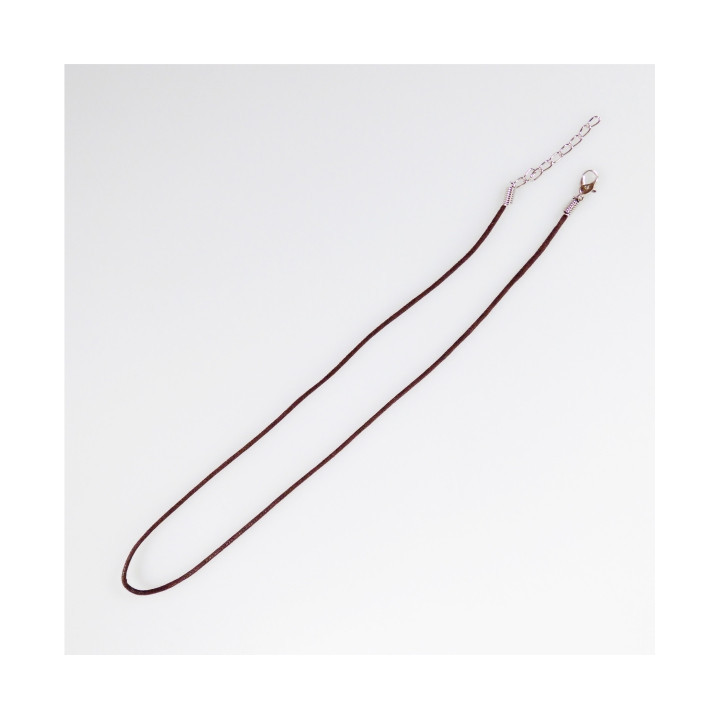 FILO MARRONE CERATO CON MOSCHETTONE SPESSO 1,5 mm