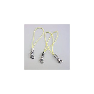 PORTA CIONDOLO PER TELEFONINO CON MOSCHETTONE GIALLO mm 90x12 - Confezione da 100 PZ.