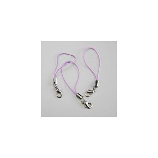 PORTA CIONDOLO PER TELEFONINO CON MOSCHETTONE LILLA mm 90x12. Confezione da 100 PZ.