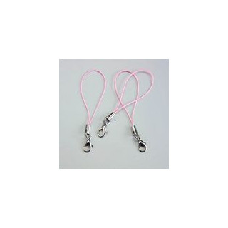 PORTA CIONDOLO PER TELEFONINO CON MOSCHETTONE ROSA mm 90x12. Confezione da 100 PZ.