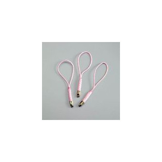 PORTA CIONDOLI PER TELEFONINO CON TRECCIA ROSA mm 90x12. CONFEZIONE DA 100 PEZZI
