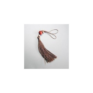 FIOCCHETTO DECORO CON GRANO LEGNO COLORE MARRONE. Confezione da 100 PZ.