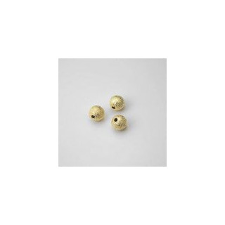 SFERE IN OTTONE DORATA  Ø8 CON BRILLANTINI. CONFEZIONE DA 500 PEZZI