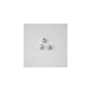 SFERE IN OTTONE ARGENTATO Ø6 CON BRILLANTINI. CONFEZIONE DA 500 PEZZI