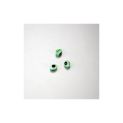 PERLE IN PLASTICA OCCHI DI LINCE COLORE VERDE 6x8 mm -  Confezione da 1000 PZ.