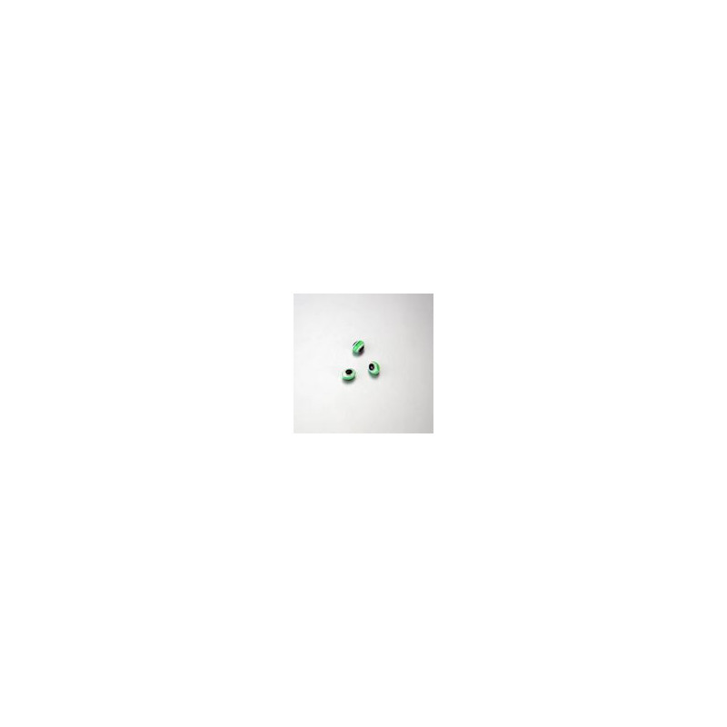 PERLE IN PLASTICA OCCHI DI LINCE COLORE VERDE 6x8 mm -  Confezione da 1000 PZ.