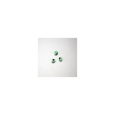 PERLE IN PLASTICA OCCHI DI LINCE COLORE VERDE 6x8 mm -  Confezione da 1000 PZ.