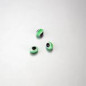 PERLE IN PLASTICA OCCHI DI LINCE COLORE VERDE 6x8 mm -  Confezione da 1000 PZ.