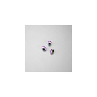 PERLE IN PLASTICA OCCHI DI LINCE COLORE VIOLA 6x8 mm -  Confezione da 1000 PZ.