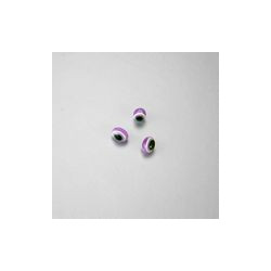 PERLE IN PLASTICA OCCHI DI LINCE COLORE VIOLA 6x8 mm -  Confezione da 1000 PZ.