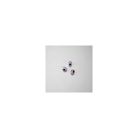 PERLE IN PLASTICA OCCHI DI LINCE COLORE VIOLA 6x8 mm -  Confezione da 1000 PZ.