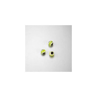 PERLE IN PLASTICA OCCHI DI LINCE COLORE GIALLO Ø 8 mm. CONFEZIONE DA 1.000 PEZZI