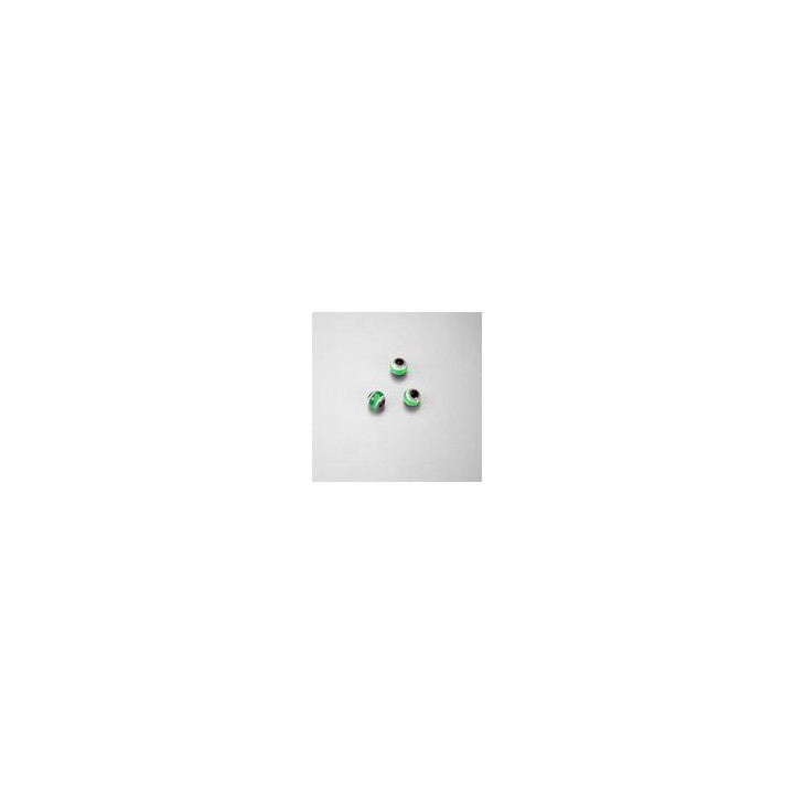 PERLE IN PLASTICA OCCHI DI LINCE COLORE VERDE Ø 8 mm. CONFEZIONE DA 1.000 PEZZI