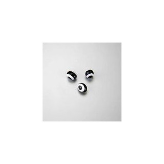 PERLE IN PLASTICA OCCHI DI LINCE COLORE NERO 8x10 mm -  Confezione da 1000 PZ.