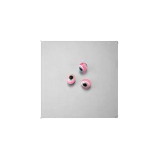 PERLE IN PLASTICA OCCHI DI LINCE COLORE ROSA 8x10 mm - Confezione da 1000 PZ.