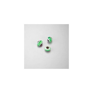PERLE IN PLASTICA OCCHI DI LINCE COLORE VERDE  8x10 mm. CONFEZIONE DA 1.000 PEZZI