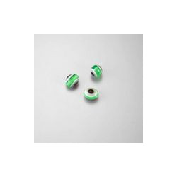 PERLE IN PLASTICA OCCHI DI LINCE COLORE VERDE  8x10 mm. CONFEZIONE DA 1.000 PEZZI