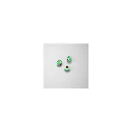 PERLE IN PLASTICA OCCHI DI LINCE COLORE VERDE  8x10 mm. CONFEZIONE DA 1.000 PEZZI