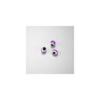 PERLE IN PLASTICA OCCHI DI LINCE COLORE VIOLA  8x10 mm. CONFEZIONE DA 1.000 PEZZI