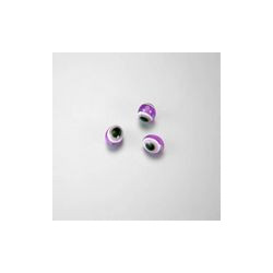 PERLE IN PLASTICA OCCHI DI LINCE COLORE VIOLA  8x10 mm. CONFEZIONE DA 1.000 PEZZI