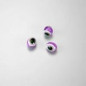 PERLE IN PLASTICA OCCHI DI LINCE COLORE VIOLA  8x10 mm. CONFEZIONE DA 1.000 PEZZI