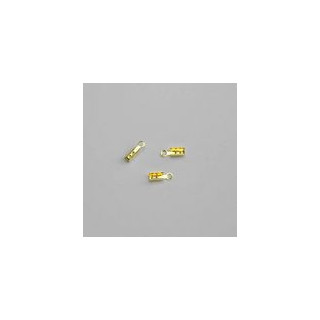 TERMINALI PER CORDONCINO 3x10,5 mm  DORATO. CONFEZIONE DA 1.000 PEZZI