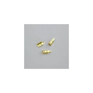 TERMINALI PER CORDONCINO 4,5x12mm DORATI. CONFEZIONE DA 1.000 PEZZI