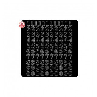 96 NUMERI DI STRASS SS6 PRIMA SCELTA TERMOADESIVI PER TESSUTO E MATERIALI VARI, misura cm 2,8x3