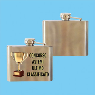 BORRACCIA PIATTA IN ACCIAIO 304, 4 oz - 120 ml
