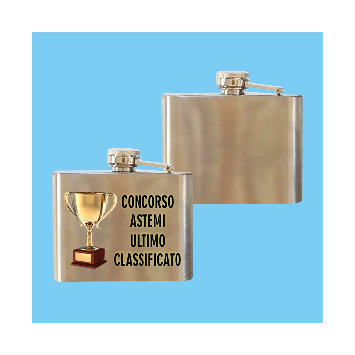 BORRACCIA PIATTA IN ACCIAIO 304, 4 oz - 120 ml