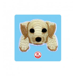 CAGNOLINO PATCH IN TESSUTO RICAMATO TERMOADESIVO PER TESSUTO E MATERIALI VARI  MISURA cm 6,2x6